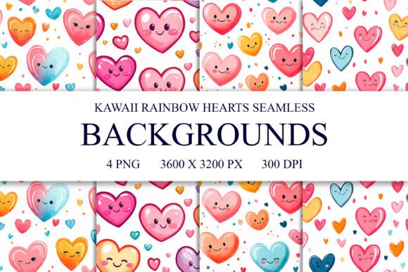 4 Kawaii Heart Seamless Patterns: A Strategic Tool for Creative Projects and Branding
