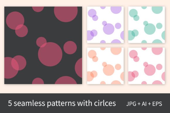 Circle Bubble Abstract Seamless Patterns: A Versatile Design Element for Wrapping, Textiles, and More