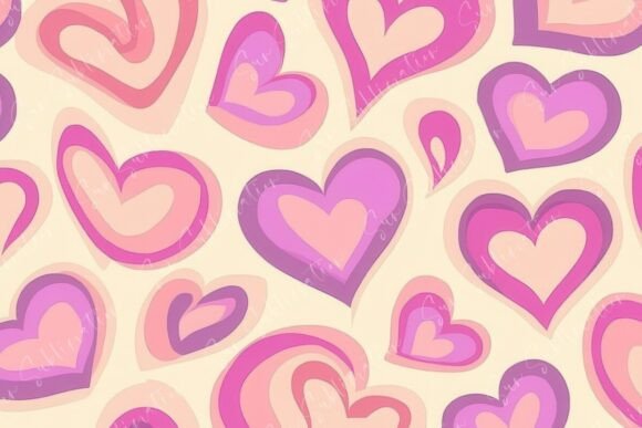 Colorful Abstract Heart Patterns: A Trendsetting Design for Romantic and Creative Applications
