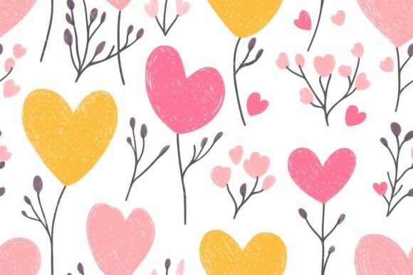 Colorful Heart Patterns Seamless
