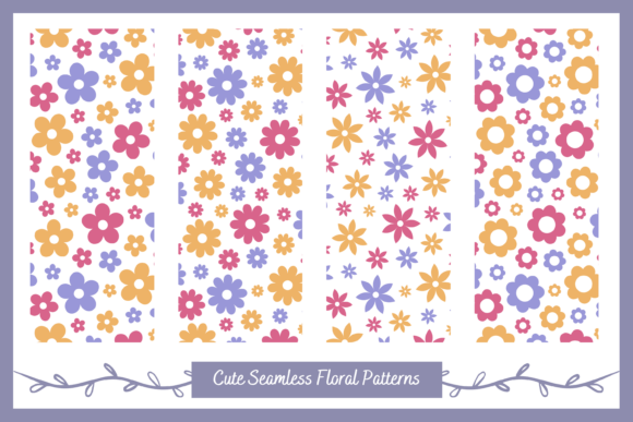 Cute Floral Patterns with Cheerful Color