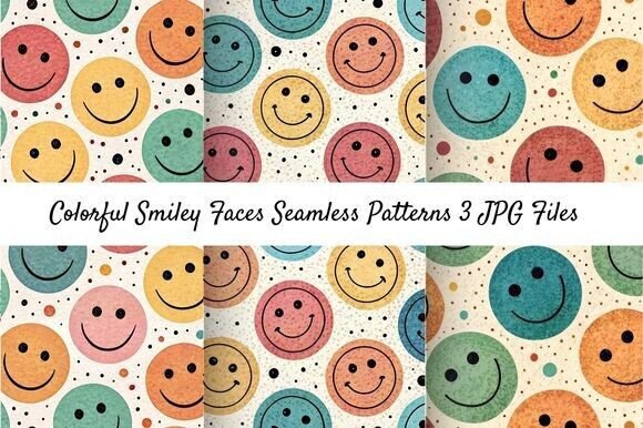 Evaluating Colorful Smiley Faces Seamless Patterns for Creative Projects