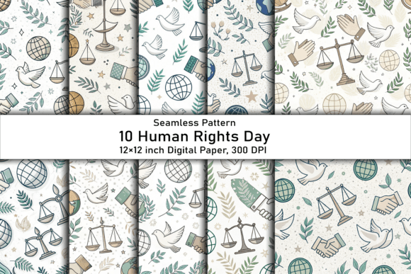 Minimalist Human Rights Day Patterns: Blending Historical Patriotism with Modern Design