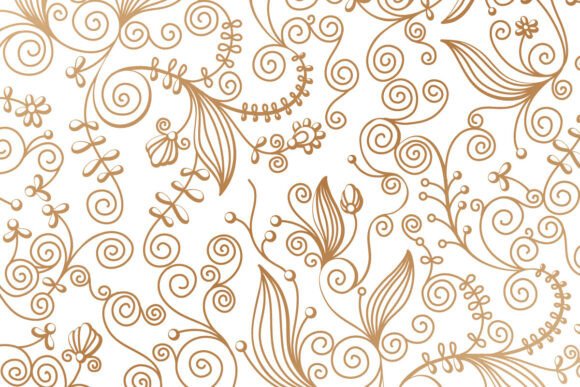Swirl Ornament Seamless Floral Patterns