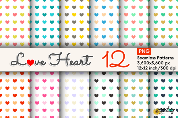 Transform Your Creative Projects with the Mix Color Hearts Patterns Set