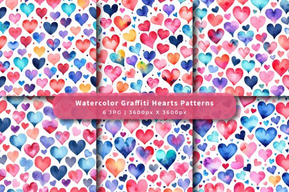 Valentine Day Graffiti Hearts Patterns: Urban Love Redefined