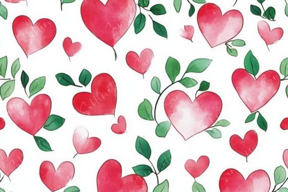 Vibrant Hand Painted Heart Patterns in Creative and Business Workflows